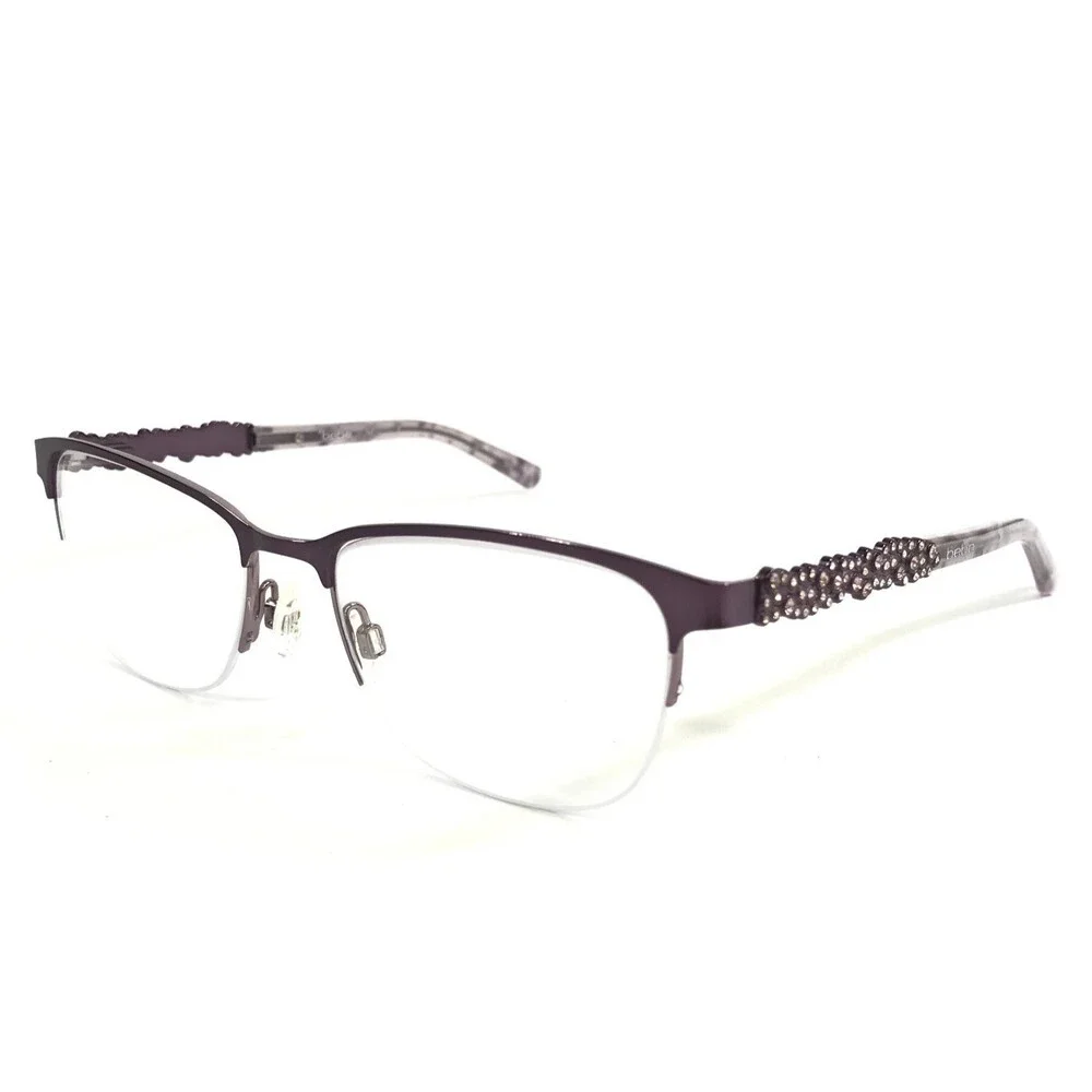 Bebe Eyeglasses Frames BB5177 500 PLUM Purple Cat Eye Swarovski 52-17-135